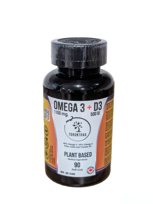 Plant Based Omega 3 ALA + Vitamin D3 Soft Gels